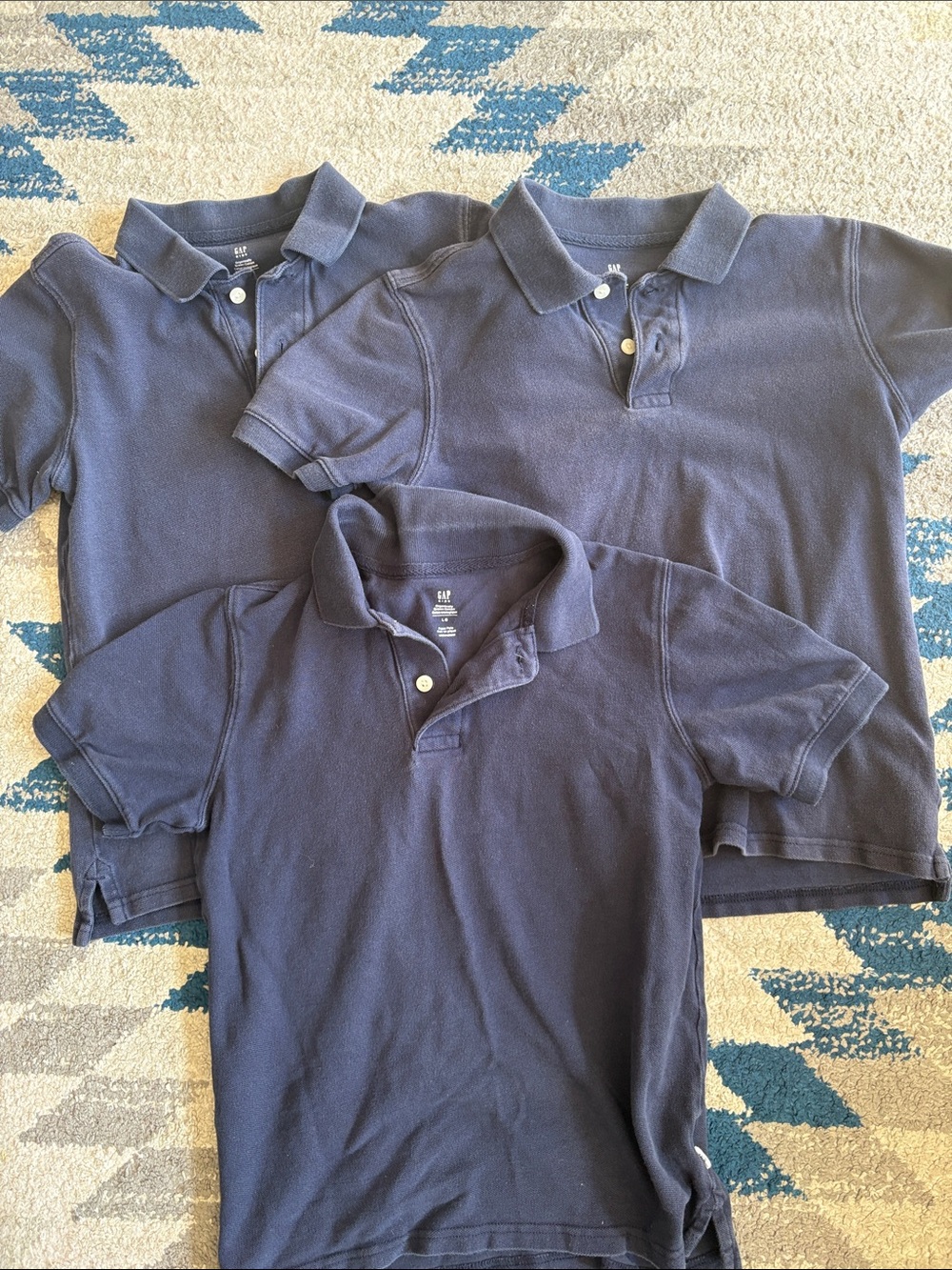 3 for 1 GAP Kids Navy Polo Trio - Short Sleeve